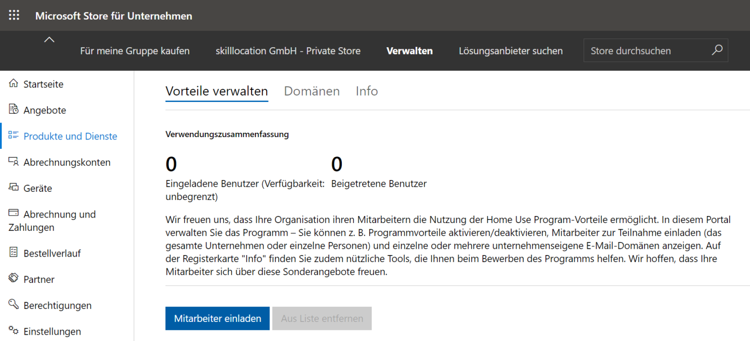 Home Use Programm HUP skilllocation